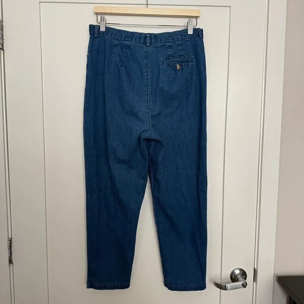 Vintage Talbots Jeans Pants Women Sz 12 Blue High Rise Baggy Denim 90s Y2K Retro - Picture 4 of 11